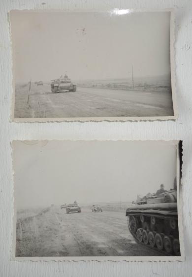 2 pictures  of a stug colonne