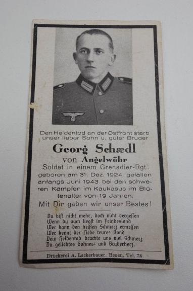 Wehrmacht Soldier Death Notice