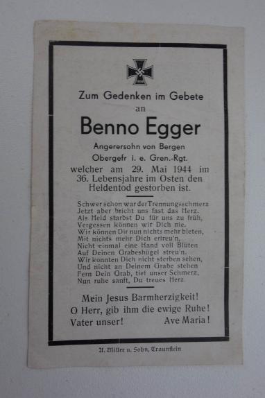 Wehrmacht Soldier Death Notice