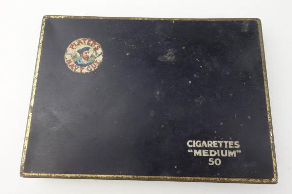 british player navy cut emty cigarettes box