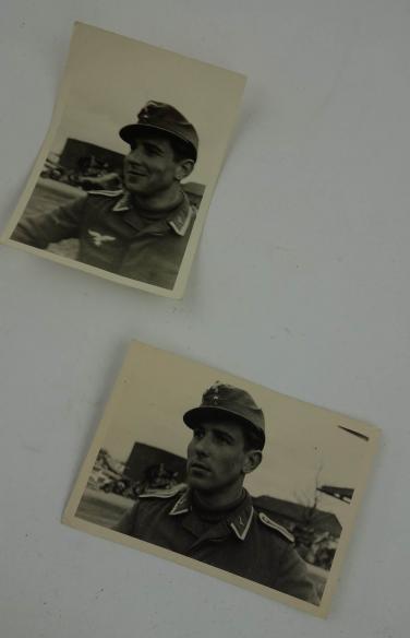 set of 2 pictures of a german luftwaffe  soldier