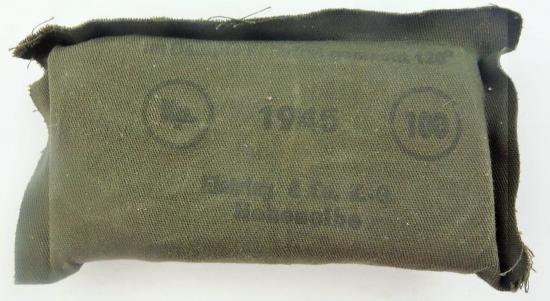 a wehrmacht bandage in rubberised package