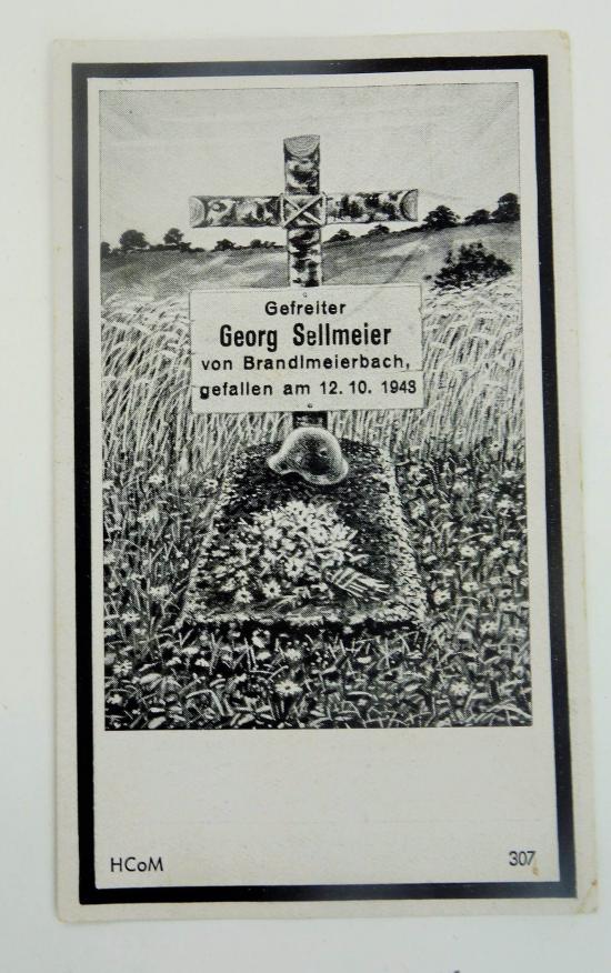 Wehrmacht Soldier Death Notice