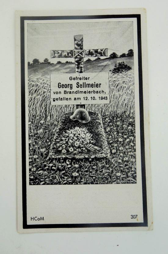 Wehrmacht Soldier Death Notice