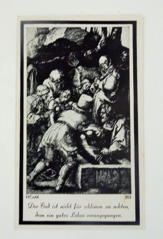 Wehrmacht Soldier Death Notice of