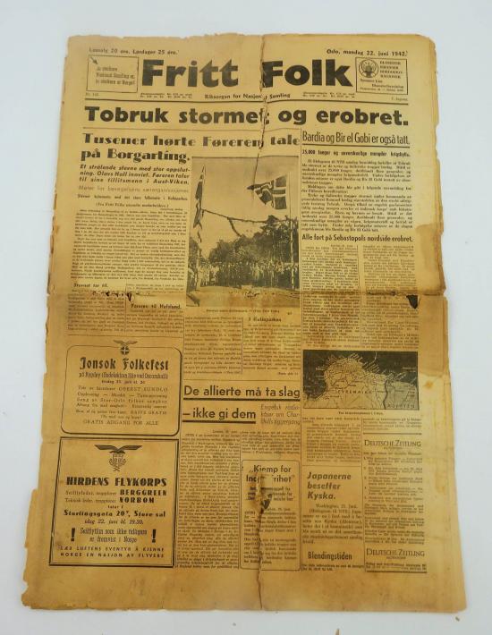 Norwegian ww2 newspaper