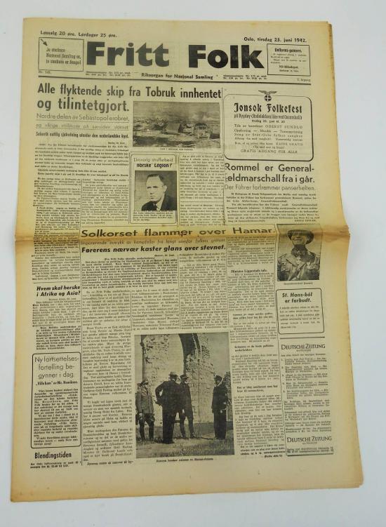 Norwegian ww2 newspaper