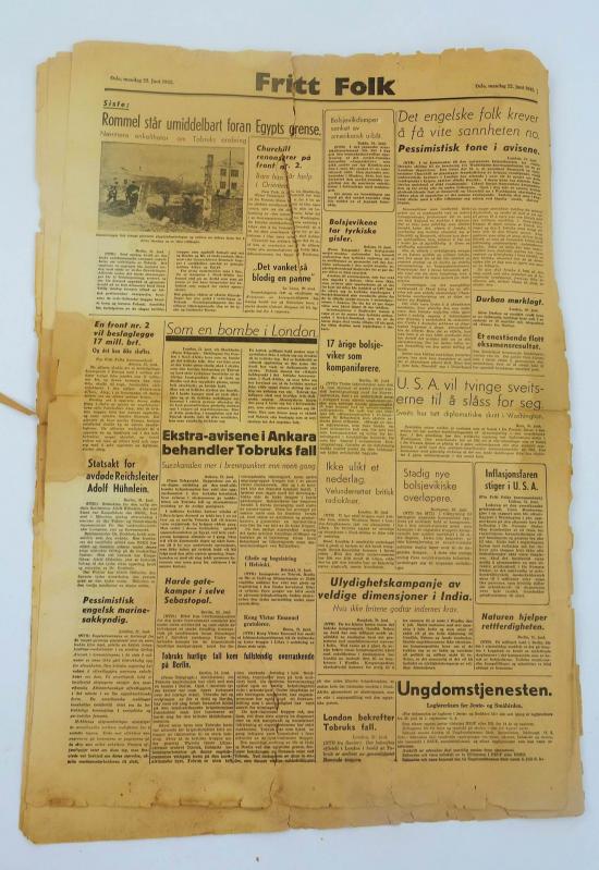 Norwegian ww2 newspaper