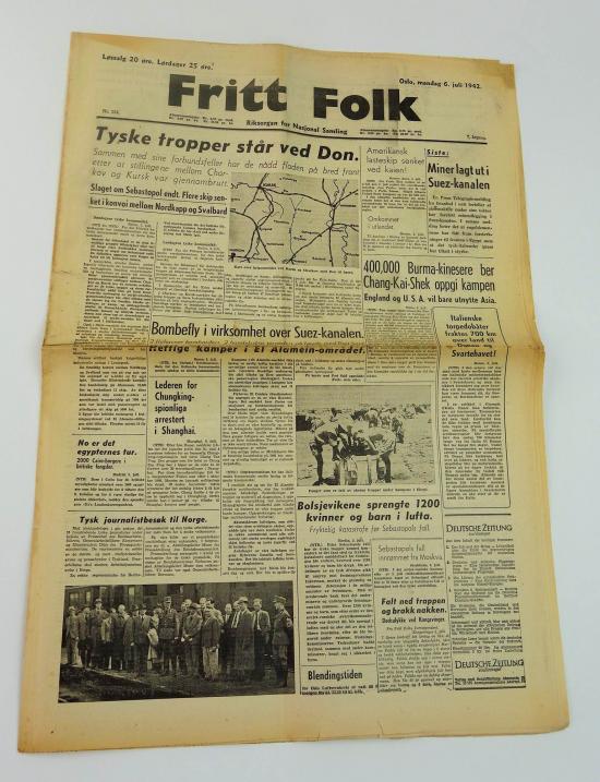 Norwegian ww2 newspaper