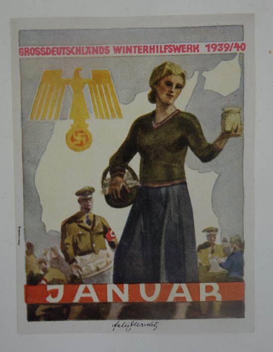 german ww2 'Winterhilfswerke' Paper Door Plaque
