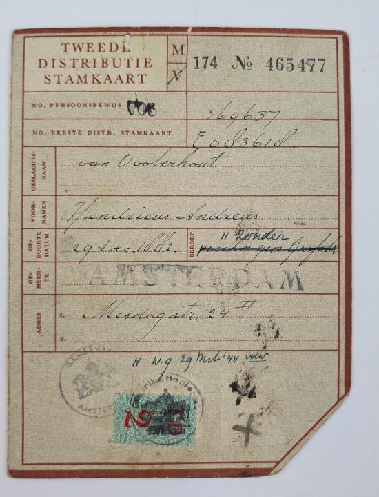 dutch ww2 pedigree card