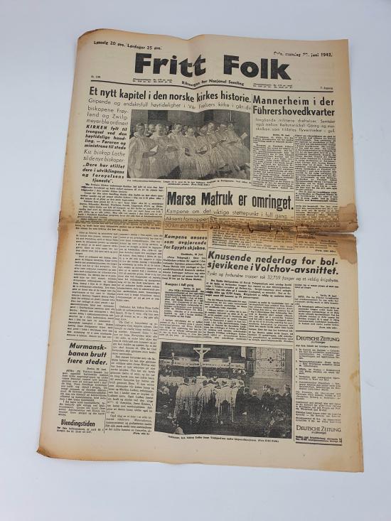 Norwegian ww2 newspaper
