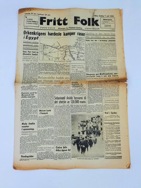 Norwegian ww2 newspaper