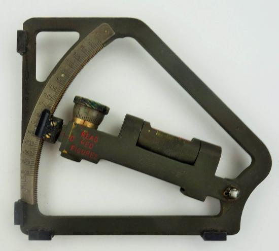 us ww2 artillery clinometer in leather pouch