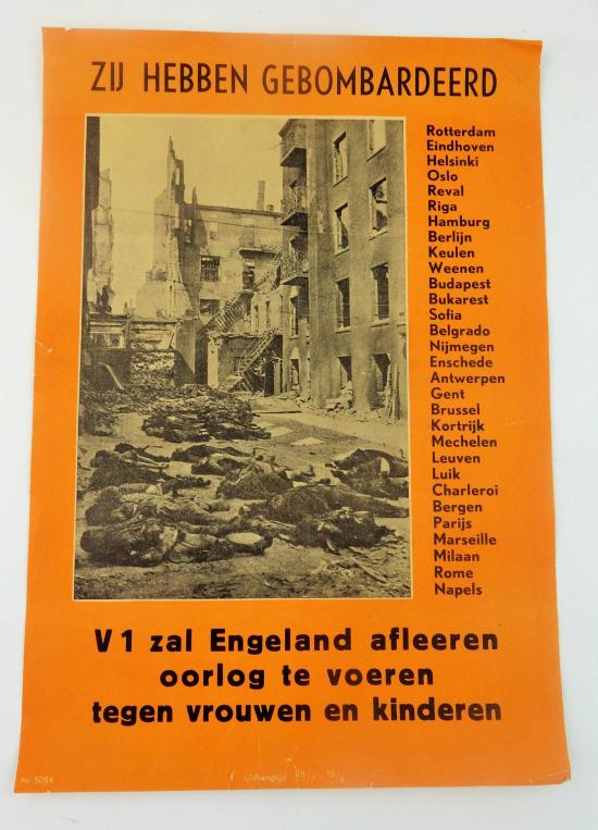 a very rare original German / Dutch V1 poster