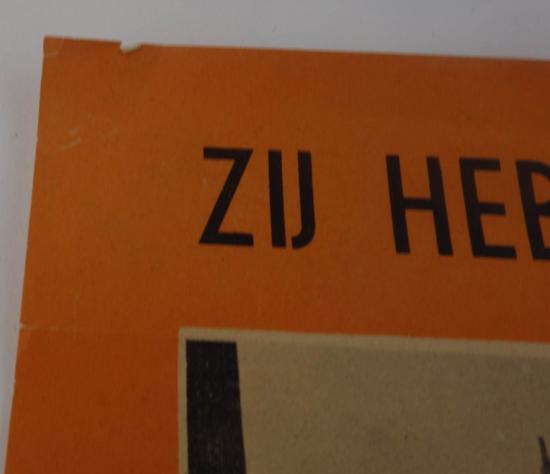 a very rare original German / Dutch V1 poster