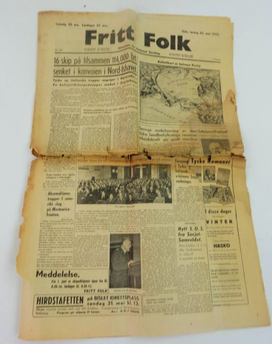 Norwegian ww2 newspaper 