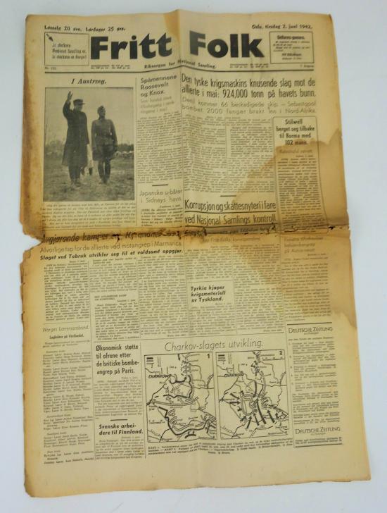 Norwegian ww2 newspaper 