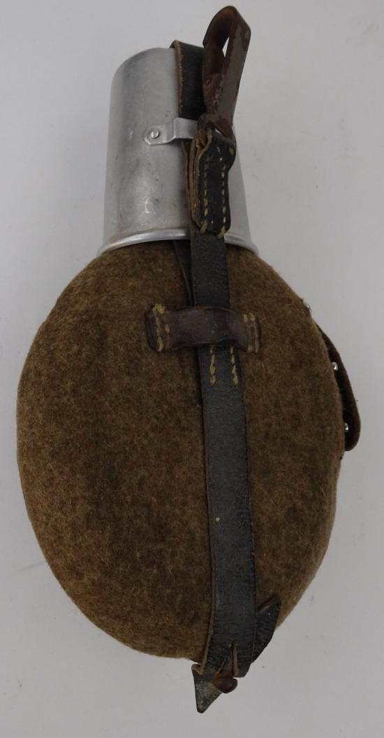 a german ww2 very nice red water bottle with cup