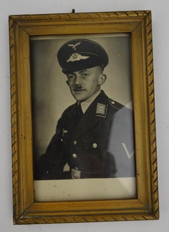 a german ww2 luftwaffe picture in their original frame