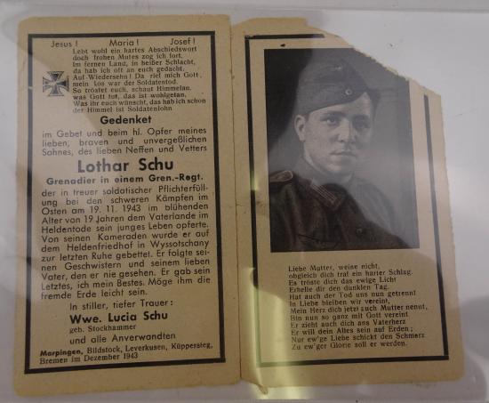 Wehrmacht Soldier Death Notice