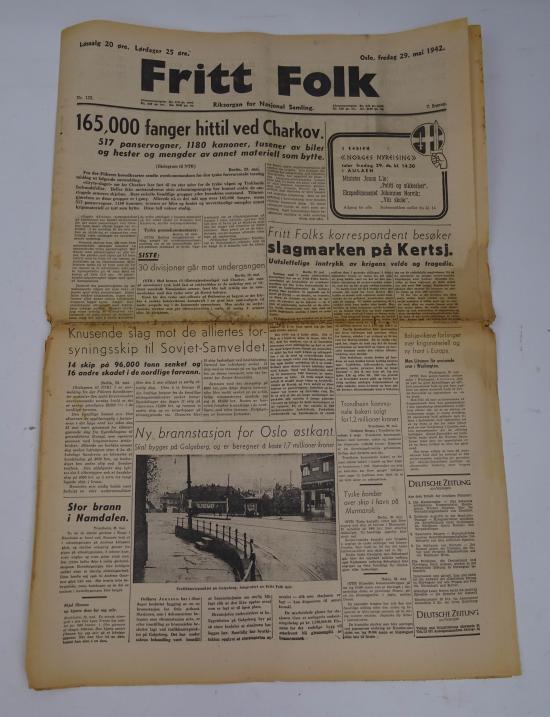 Norwegian ww2 newspaper 