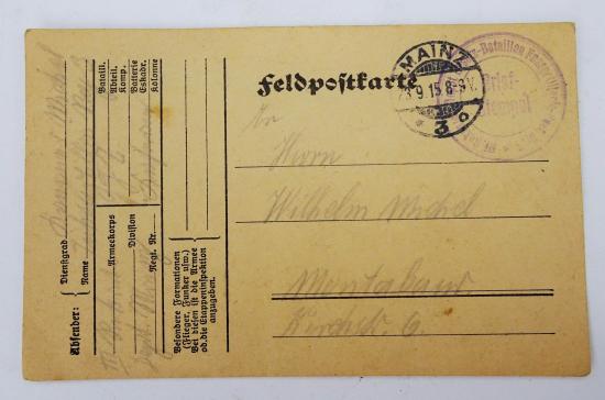 a ww1  field postcard