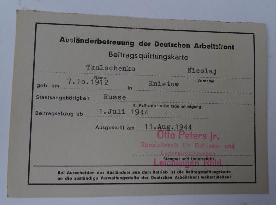 a foreign deutse arbeitsfront 