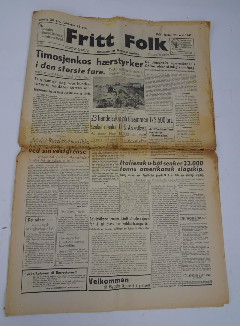 a Norwegian ww2 newspaper 