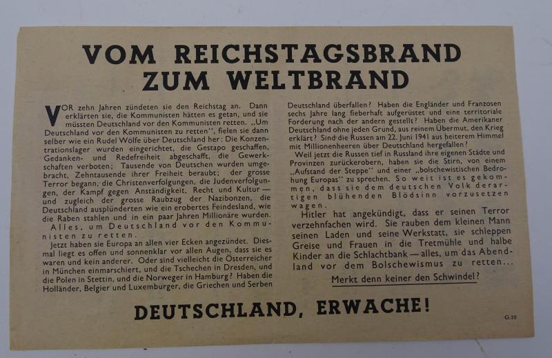 a american ww2 propaganda drop flyer