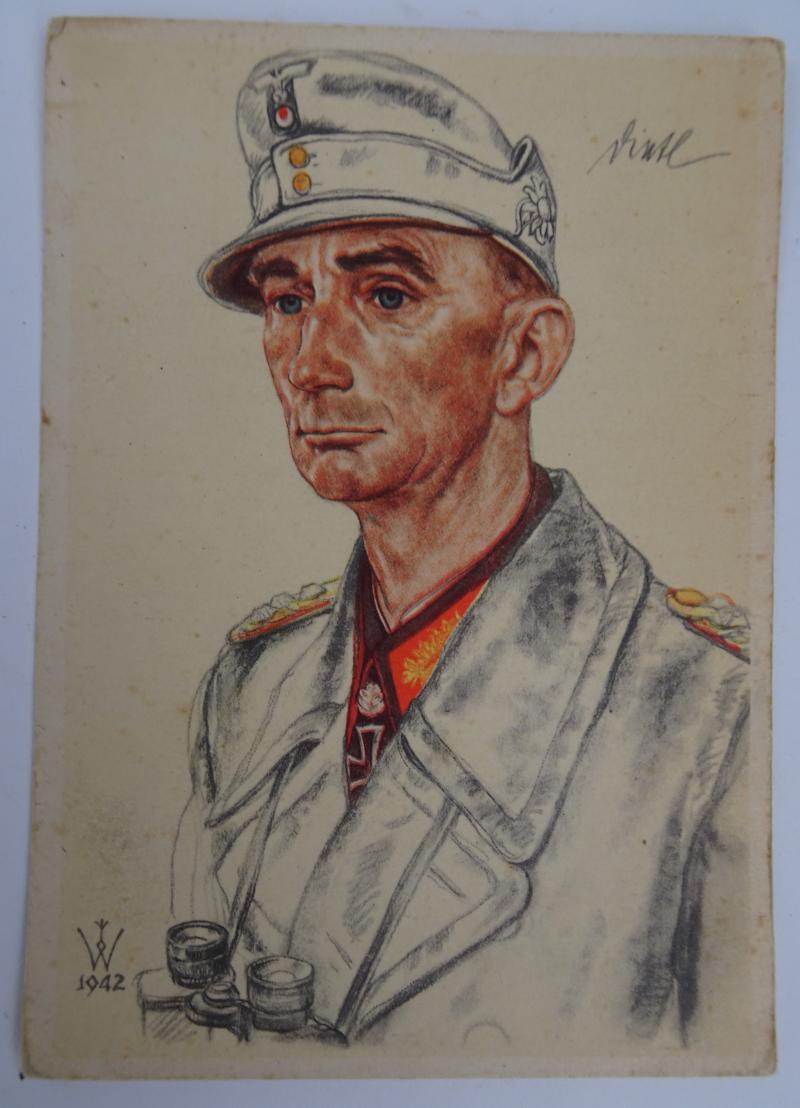 a german ww2 pre-war drawn post card