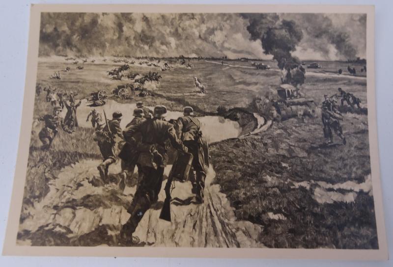a german ww2 pre-war drawn post card