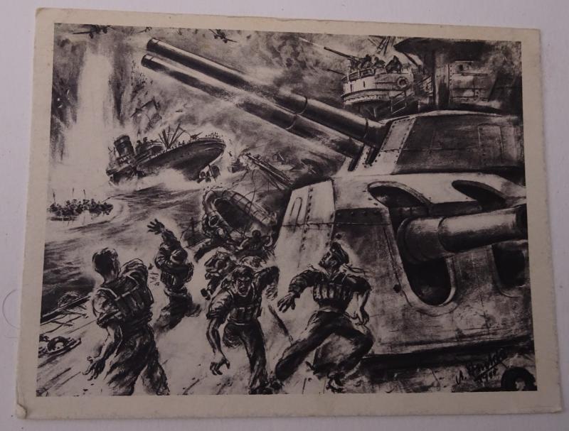 a german ww2 pre-war drawn post card