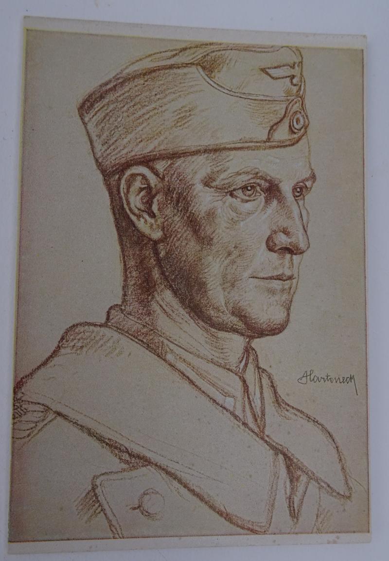 a german ww2 pre-war drawn post card