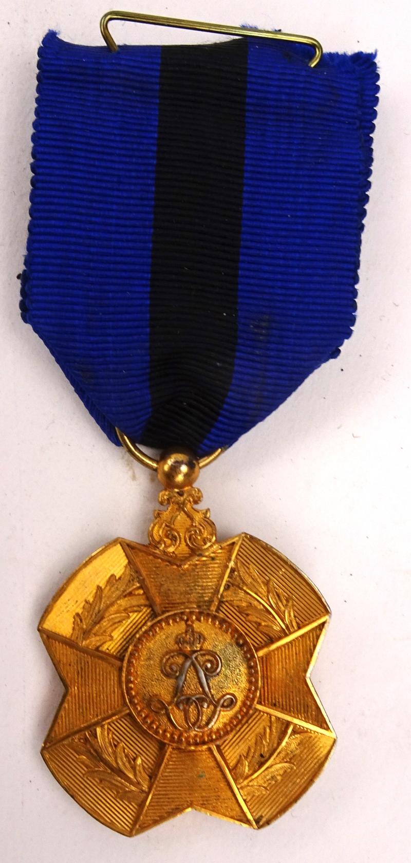 a Belgian medal of the Order of Leopold II