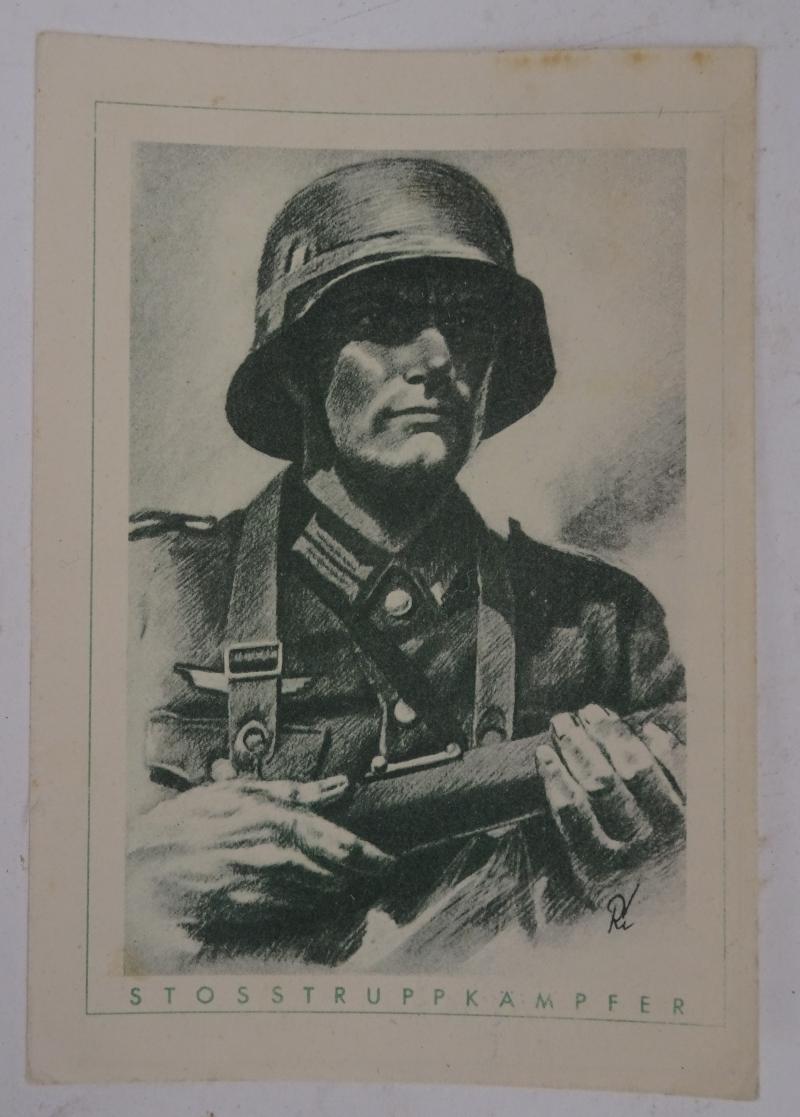 a german ww2 pre-war drawn post card