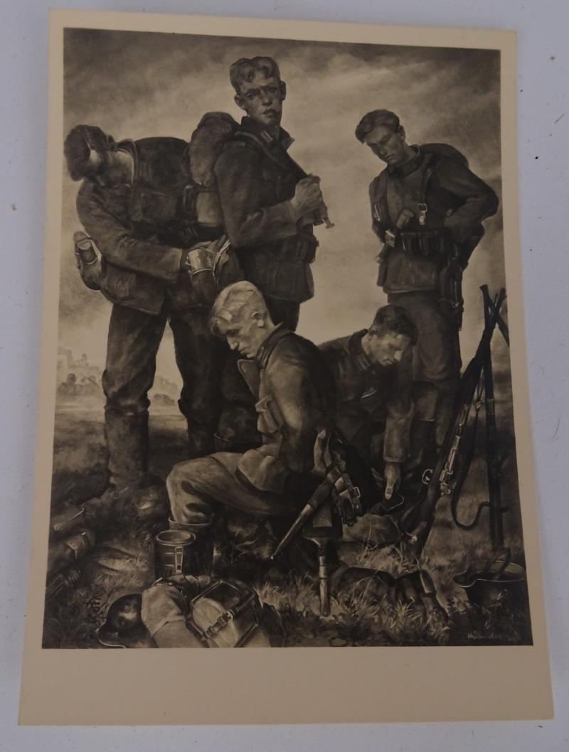 a german ww2 pre-war drawn post card