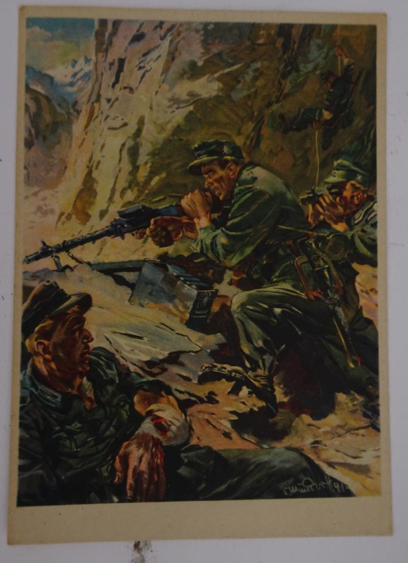 a german ww2 pre-war drawn post card