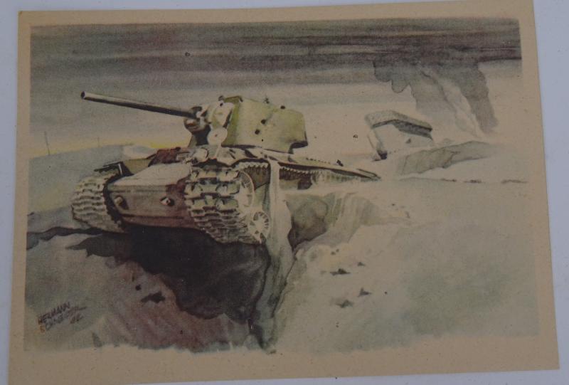 a german ww2 pre-war drawn post card