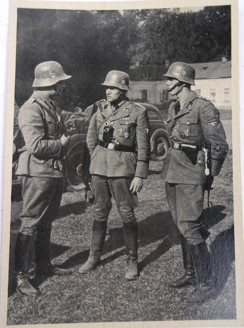a german ww2 ss postcard
