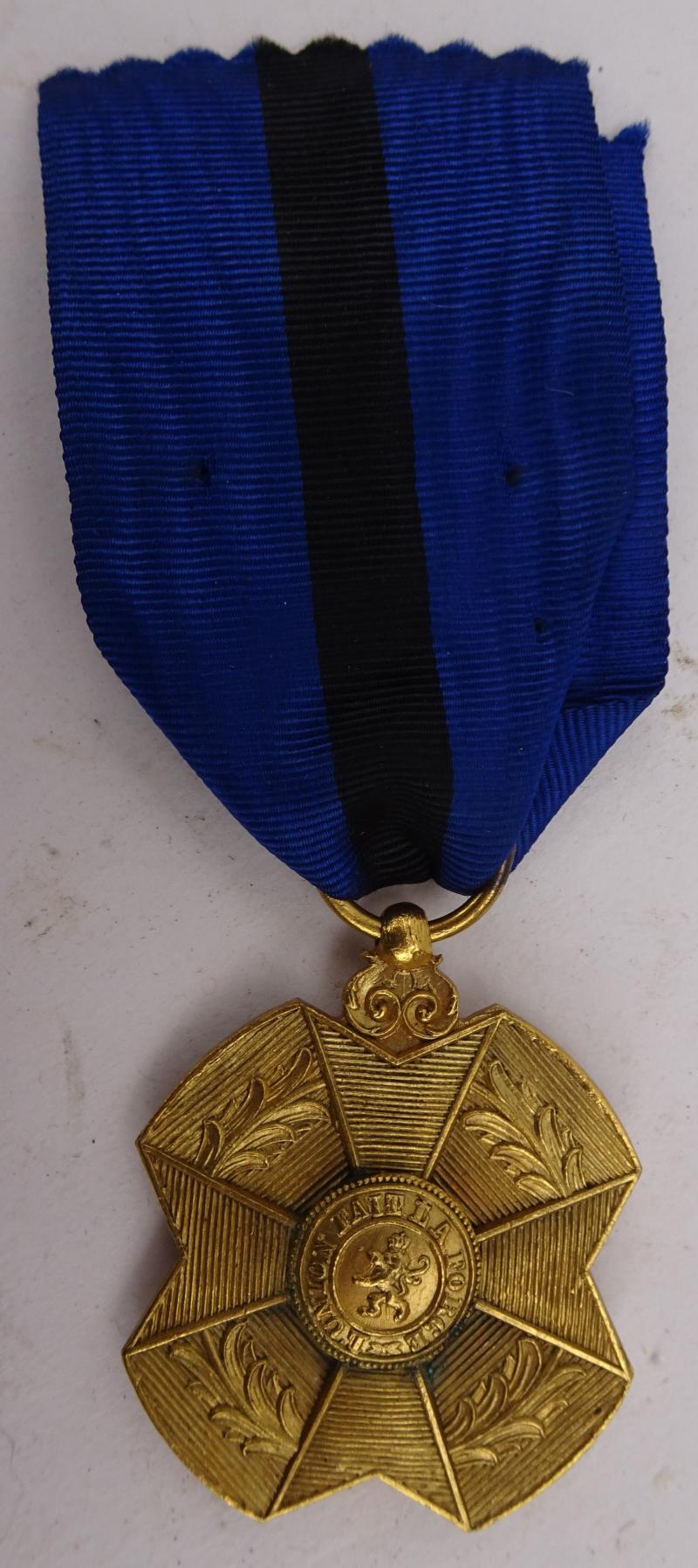 a Belgian medal of the Order of Leopold II