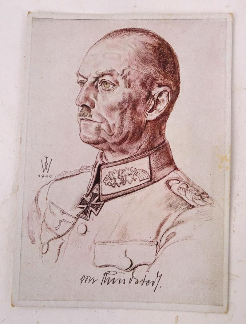 a german ww2 pre-war drawn from  field marshal Gerd von Rundstedt