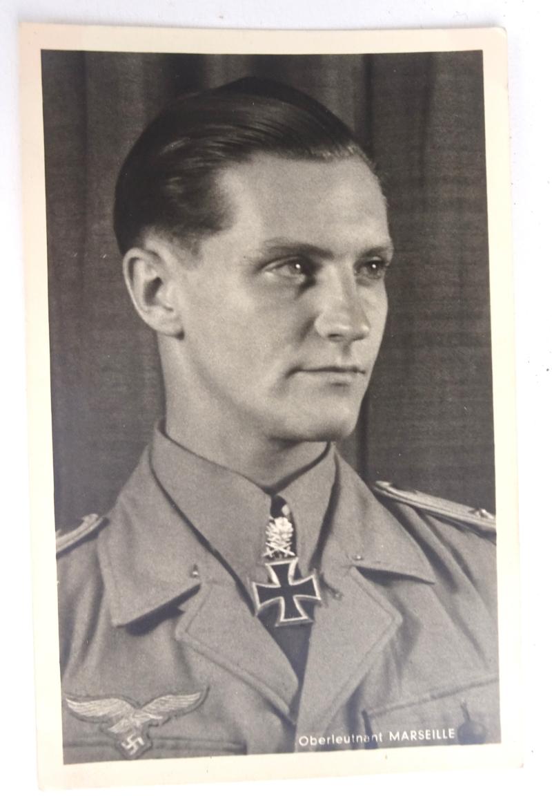 a very rare german ww2 postcard from Hans-Joachim Marseille,