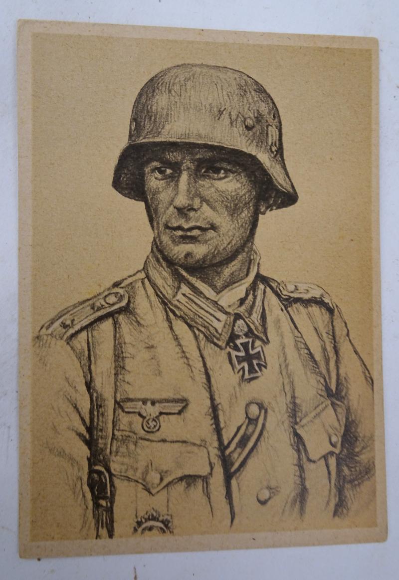 a german ww2 pre-war drawn post card