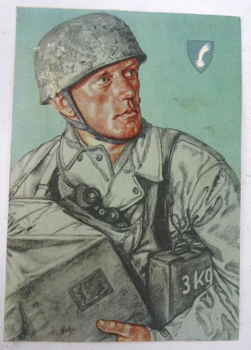 a german ww2 pre-war drawn post card