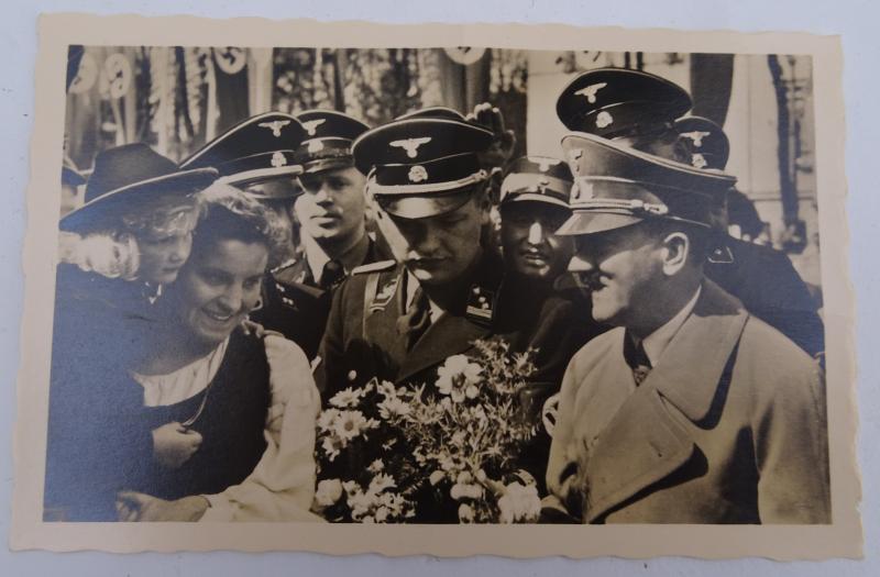 a rare  german ww2 post card from hitler