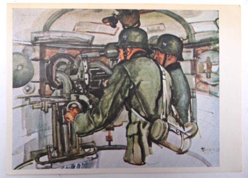 a german ww2 pre-war drawn post card