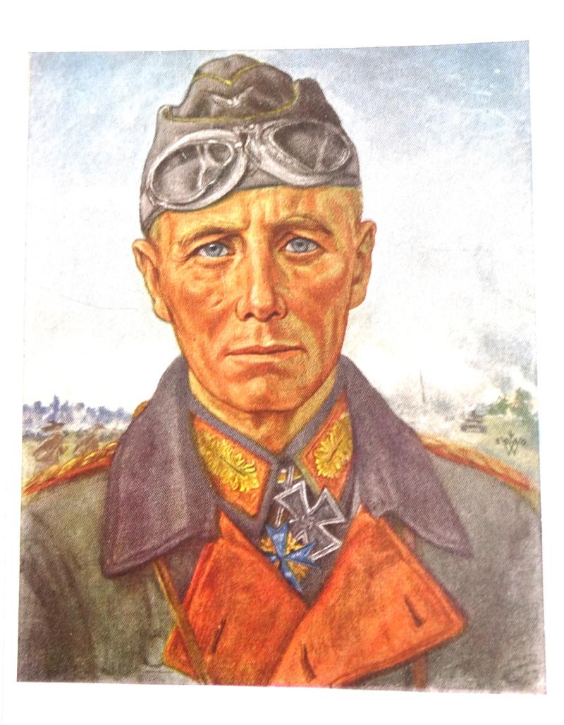 a very rare postcard with a signed portrait of Erwin Rommel