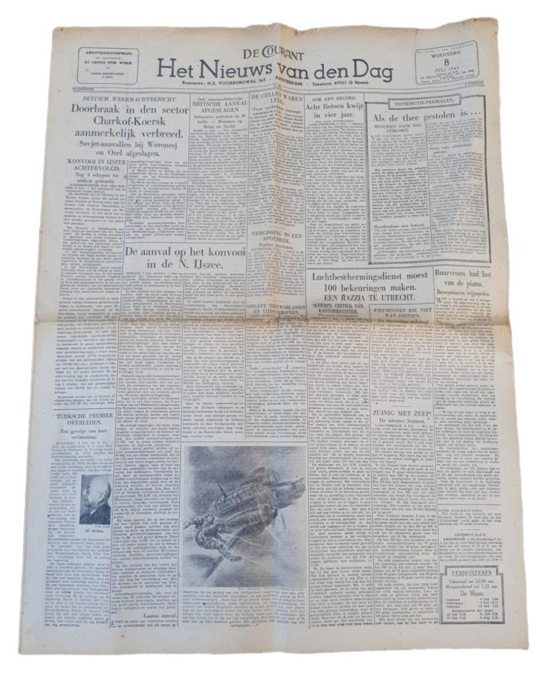 a Dutch ww2 newspaper in nice used condition the 