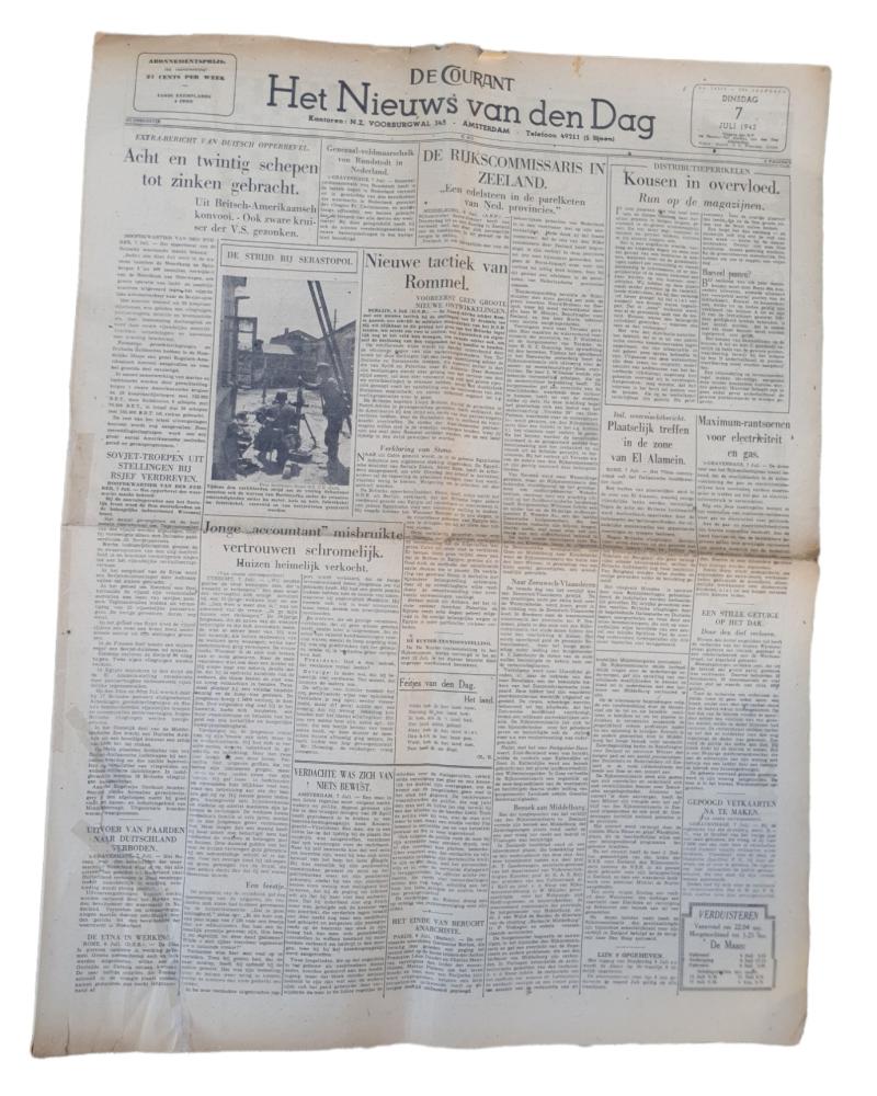 a Dutch ww2 newspaper in nice used condition the 
